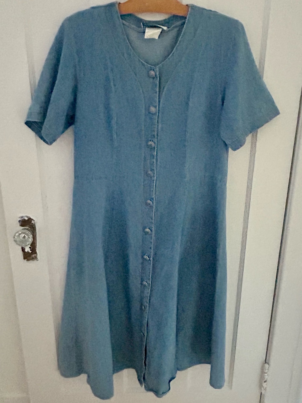 Vintage Made in Canada Denim Button Front Midi Dress